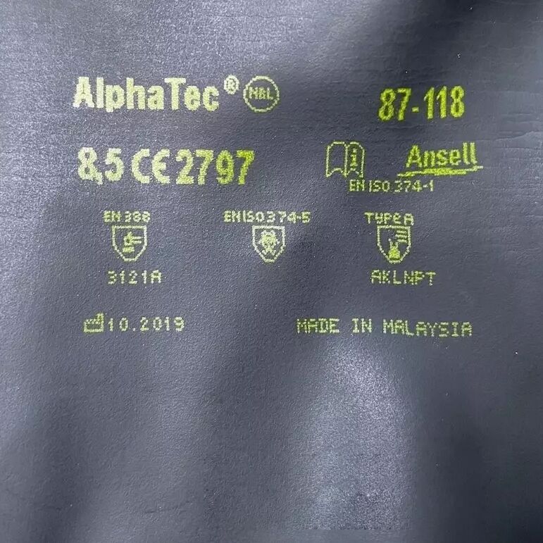 Găng tay chống hóa chất Ansell AlphaTec 87-118 - Ảnh 5