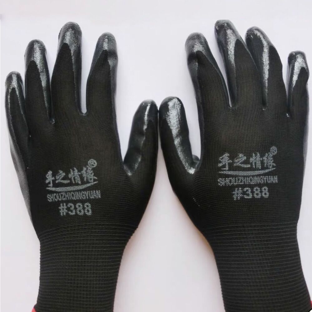 Găng tay len 388 phủ sơn đen 50g - Ảnh 2