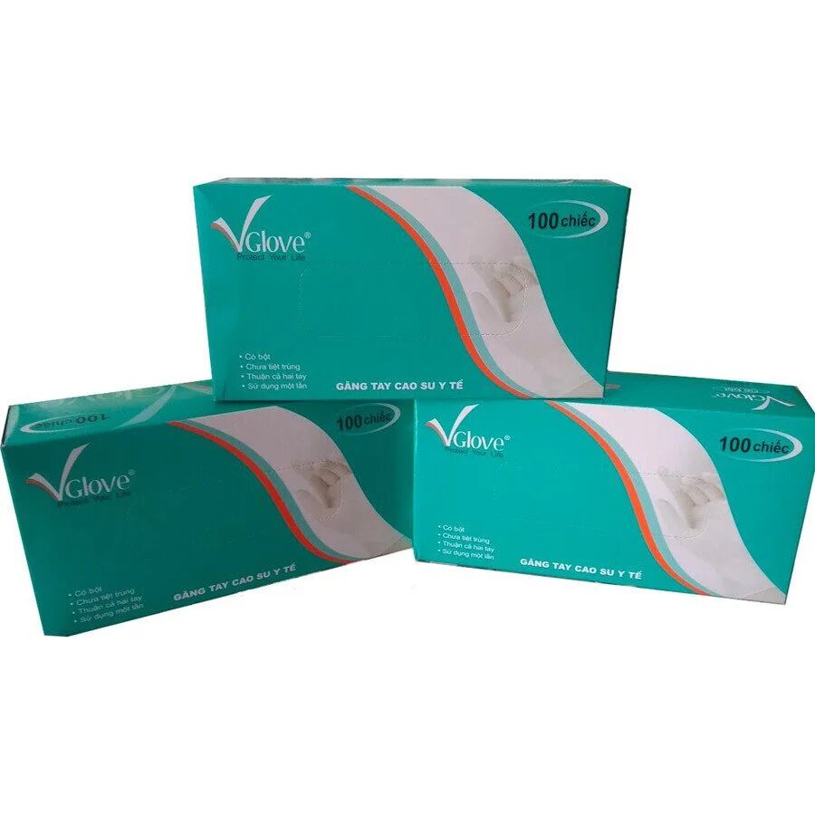 Găng tay y tế có bột Vglove - Ảnh 3