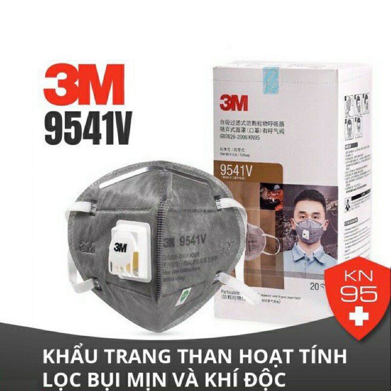 Khẩu trang lọc bụi 3M 9541V có van - Ảnh 5