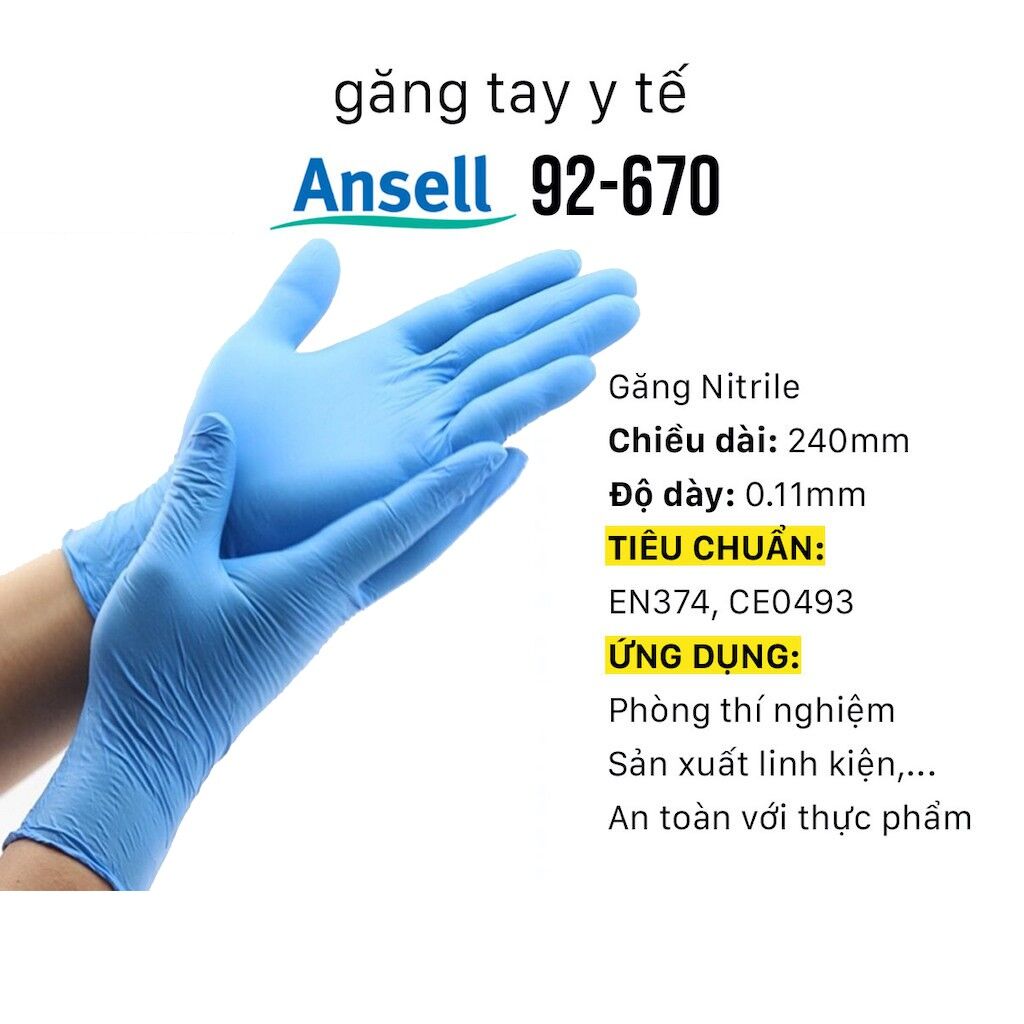 Găng tay y tế Ansell Nitrile 92-670 - Ảnh 3
